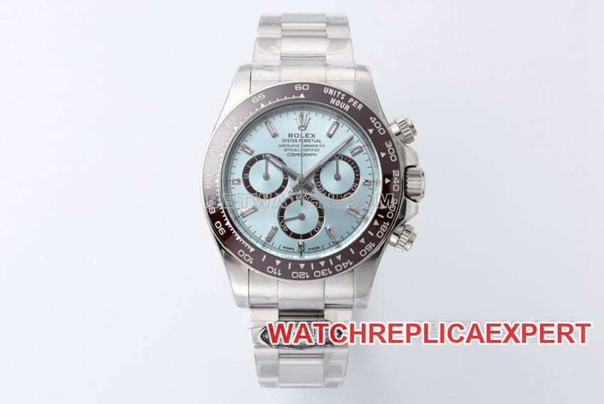 Top-tier Rolex replica watch Clean factory Daytona ice blue back transparent dial 4131 mechanical movement