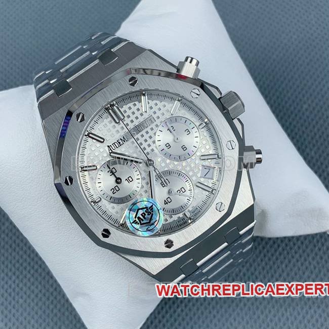 APS Factory Audemars Piguet Audemars Piguet Royal Oak 26240 Super Clone Watch – 41mm Stainless Steel Chronograph with Grande Tapisserie Dial