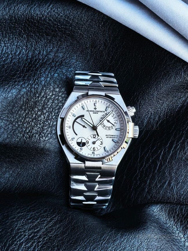 Vacheron Constantin Overseas 47450 Original Factory CollectWatch KR Factory White Dial 42mm Stainless Steel Case with Sapphire Crystal