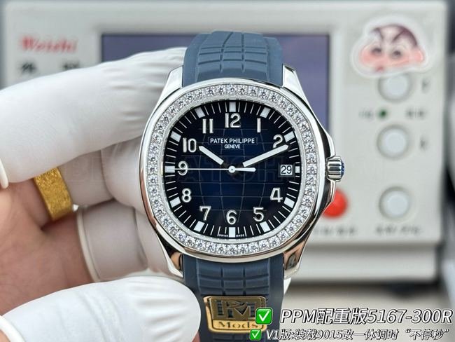 Patek Philippe Aquanaut 5167 PPM Factory's Best CollectBlue Dial Diamond Bezel 8.2mm Exact Match