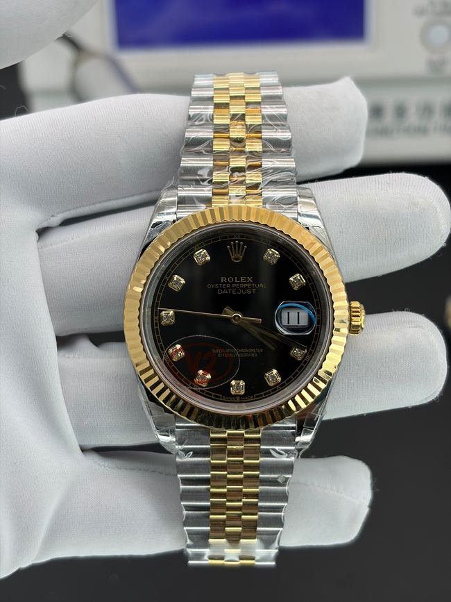Original Factory Collectwatch Rolex VS factory black dial 3235 movement Oystersteel case 18K gold bezel