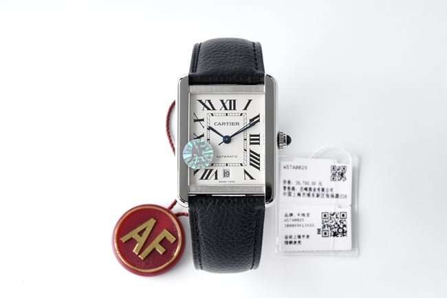 AF CollectCartier Cartier Tank Series Mechanical Belt Watch, Water Resistant Square Aesthetics