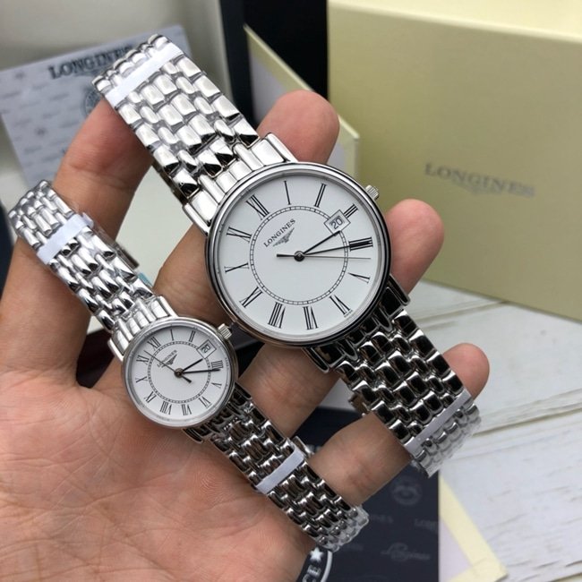 Elegant Rose Gold Longines CURLY Series Quartz Couple's Timepiece