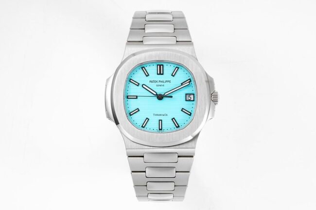 PPF Factory Patek Philippe Men's Sporty Elegance 1:1 Top Quality Super Clone Watch 170th Anniversary Nautilus Tiffany Blue Dial 5711/1A-018