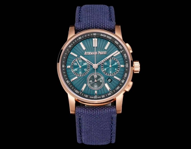 APF Audemars Piguet CODE 11.59 1:1 Super Clone Nocturnal Blue Zifferblatt Roségold Lünette Mechanisch Lederarmband Modell 26393 — luxury replica watch guide | Watch Replica Expert