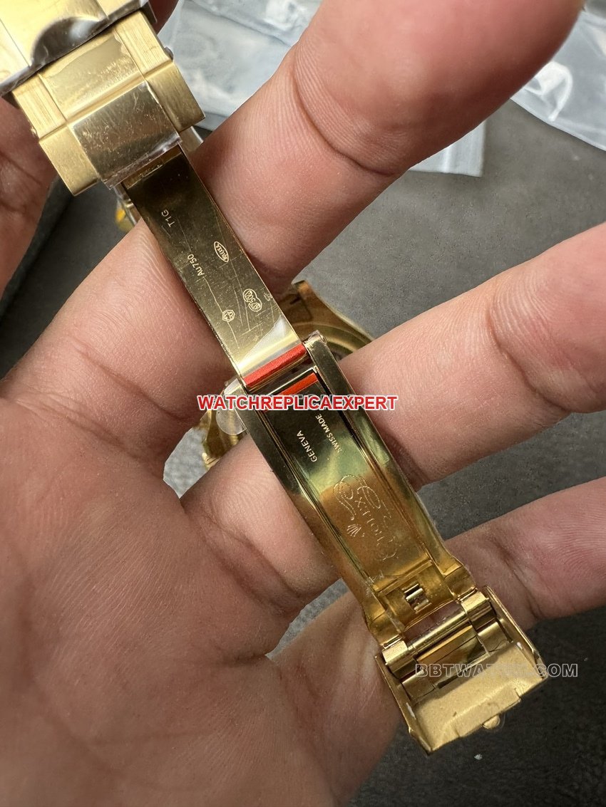 QF factory Rolex Daytona top 1:1 imitation black plate gold steel strap models strap real picture