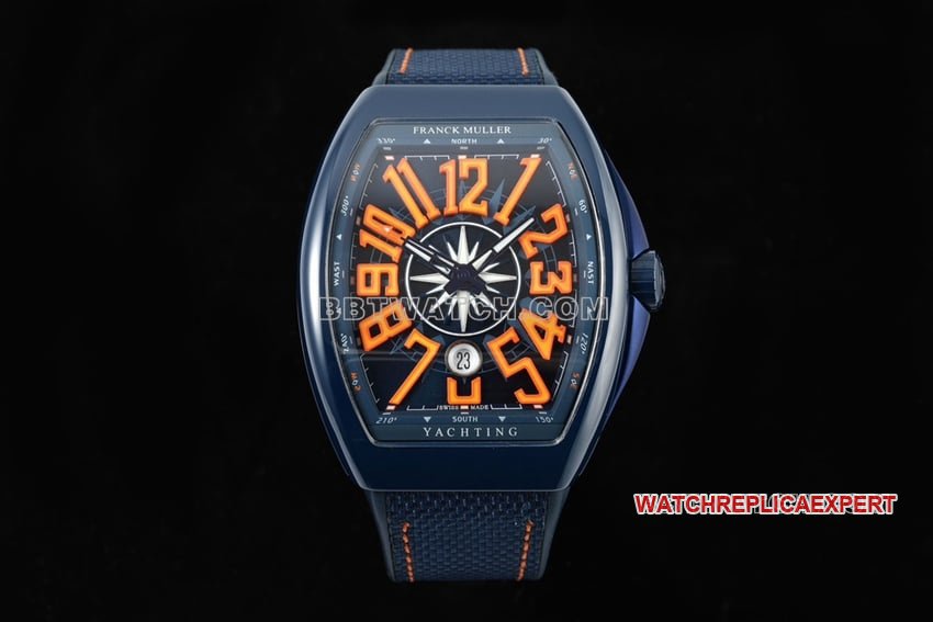 T + plus Factory Franck Muller V45 1:1 Super A Super Clone Mostrador Preto 45mm Relógio Mecânico de Cerâmica — luxury replica watch guide | Watch Replica Expert