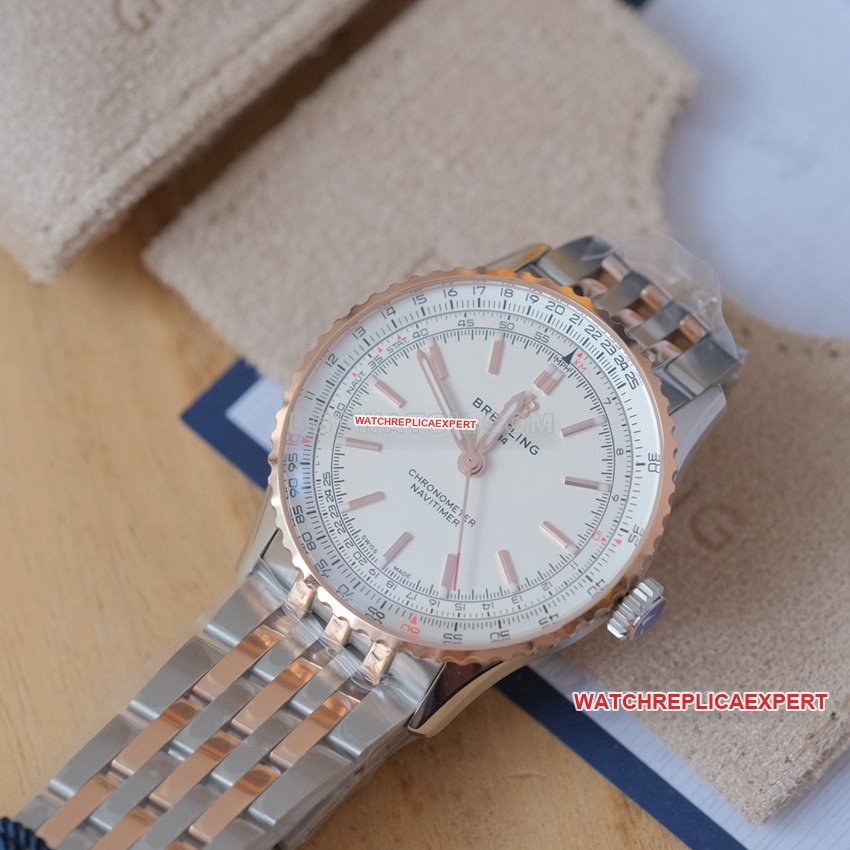 Breitling aviation chronographtop-tier 1:1high-quality replica silver white dialU17329F41G1U1front live photo