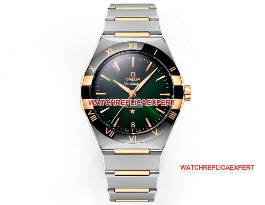 Omega V+ Factory Constellation Green Dial Top One-to-One-imitiertes mechanisches Stahlarmband, Modell 131.23.41.21.10.001 — luxury replica watch guide | Watch Replica Expert