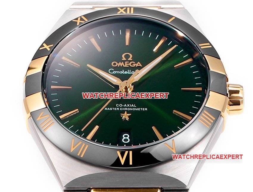 V+ Factory Omega Constellation top-tier 1:1high-quality replicagreen dialsteel bracelet model 131.23.41.21.10.001front live photo