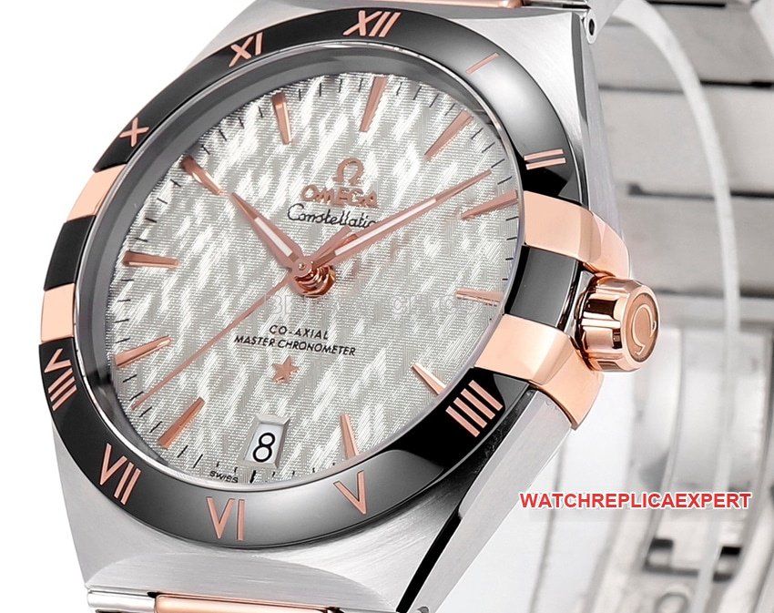 V+ Factory Omega Constellation 1:1super clone rhodium gray plate steel bracelet model 131.23.41.21.06.001front live photo