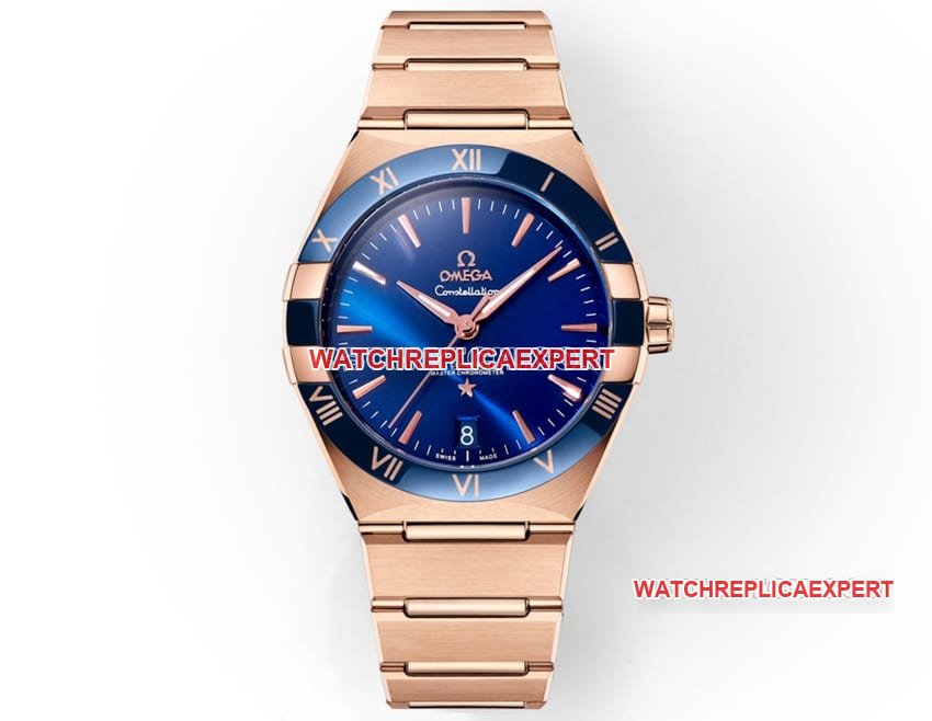 Omega Constellation 41 mm Extreme Chronometer 1:1 Super A Fine Imitation Blue Dial Roségold Stahlarmband Modell 131.63.41.21.03.001 V+ Factory — luxury replica watch guide | Watch Replica Expert