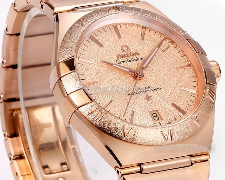 V+ factory Omega constellation top-tier replica pink disk rose gold131.50.41.21.99.002front live photo