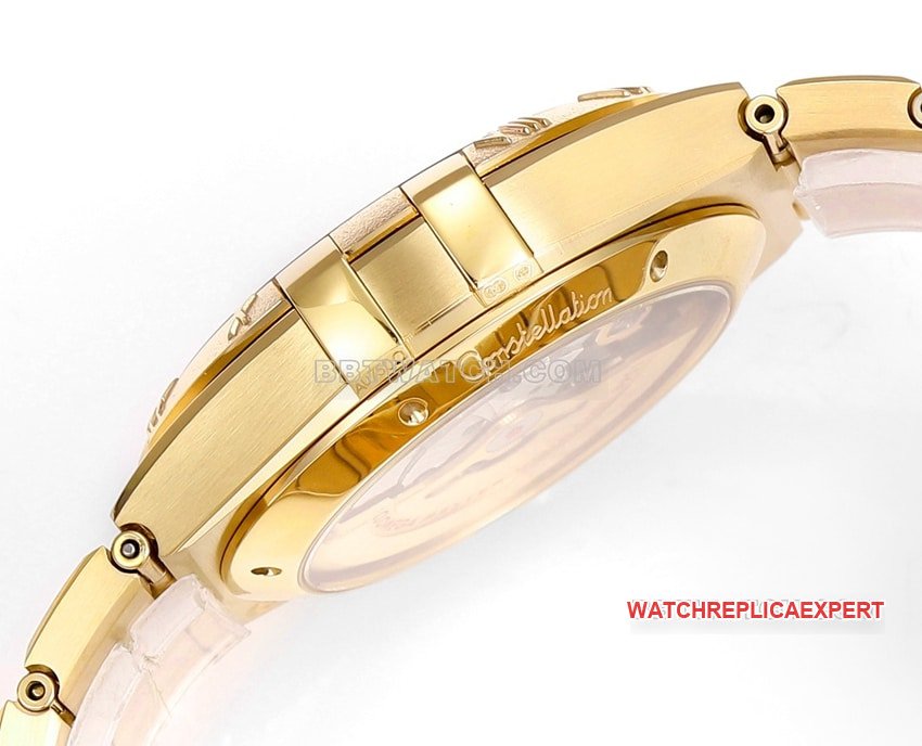 V+ Factory Omega Constellation 1:1 super clone gold plate gold 131.50.41.21.99.001side live photo