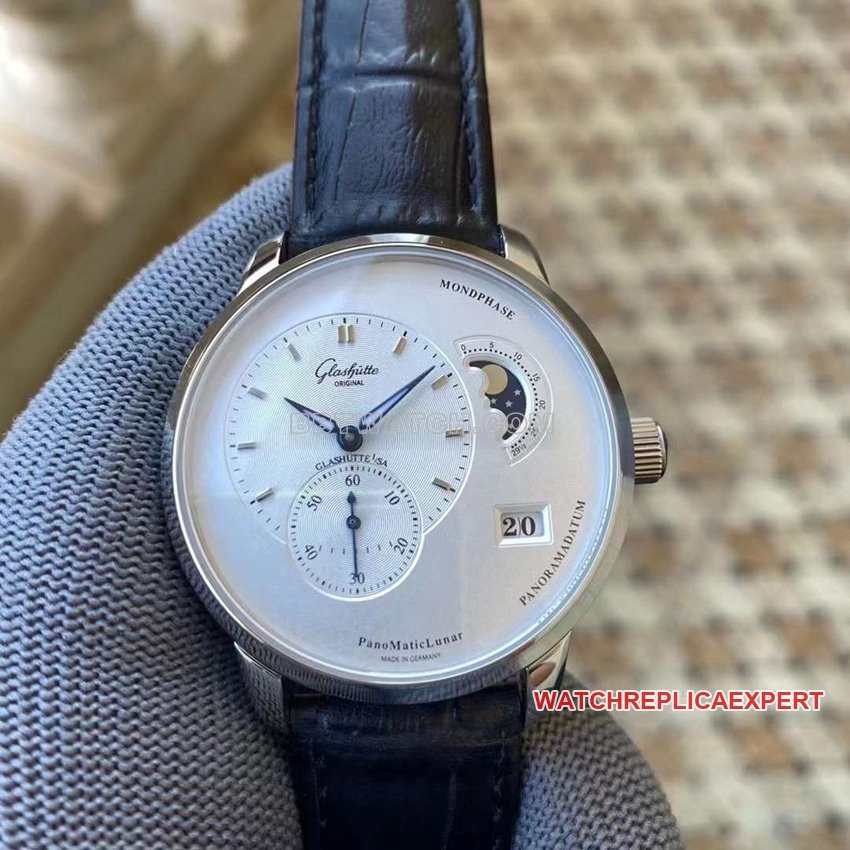 APS Factory Glashütte Série Excêntrica Original 1:1 Réplica Superior Relógio Mecânico com Mostrador Branco 1-90-02-42-32-50 — luxury replica watch guide | Watch Replica Expert