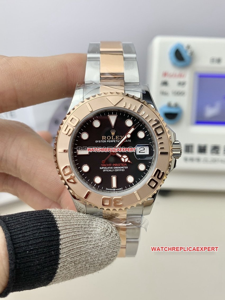 C Factory Rolex Yacht-Master 268621 Rose Gold Black Dial 1:1 Super Clone Real Video — detailed review and buying guide | Watch Replica Expert