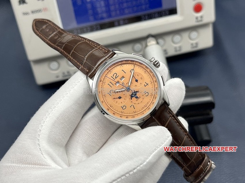 GF Factory Breitling Premier One-to-One Top Replica Copper Dial Annual Calendar AB2510201K1P1 Front Real Shot