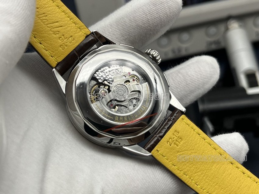 GF Factory Breitling Premier B25 Chronograph Perpetual Calendar 1:1 Top Replica Copper Dial Real Pics Back