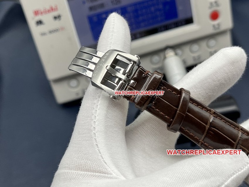 GF Factory Breitling Premier B25 Chronograph 42 1:1 Top Replica Brown Dial Annual Calendar AB2510201K1P1 Buckle Real Shot Pictures