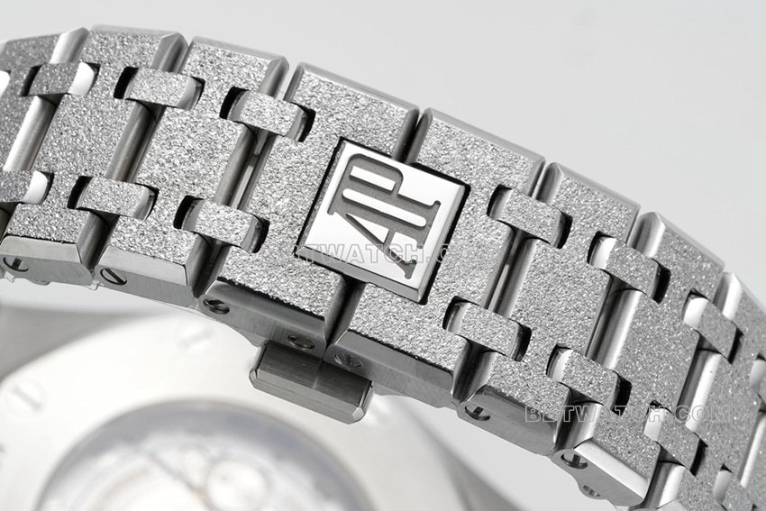 ZF factory Audemars Piguet Royal Oak top 1:1 imitation blue plate frost gold 15410BC strap real picture