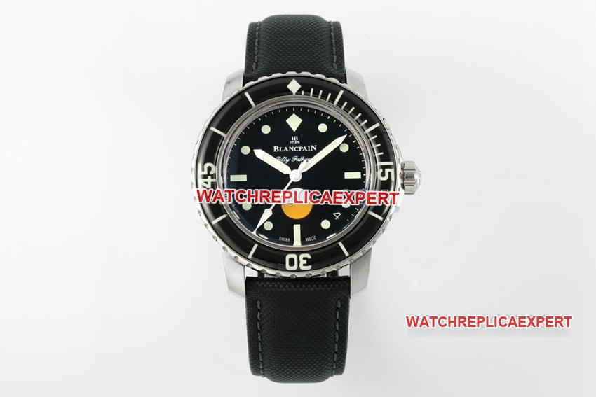 Blancpain Fifty Fathoms Super A Super Clone Relógio Mecânico com Mostrador Preto 5008-1130 B52A ZF — luxury replica watch guide | Watch Replica Expert