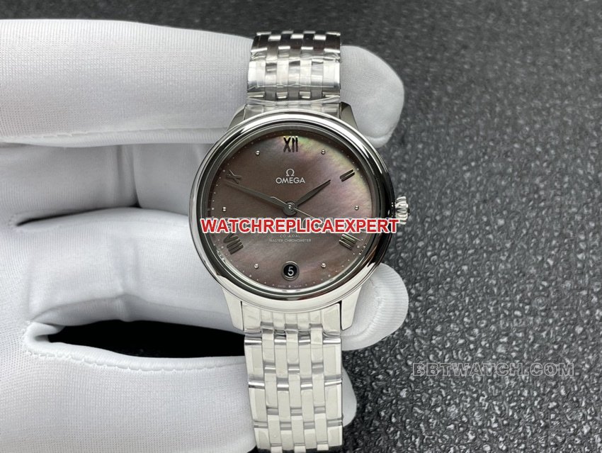 VS Omega De Ville 434.10.34.20.07.001 Tahitian Madrepérola Mostrador 34MM Relógio Mecânico Super Clone — luxury replica watch guide | Watch Replica Expert