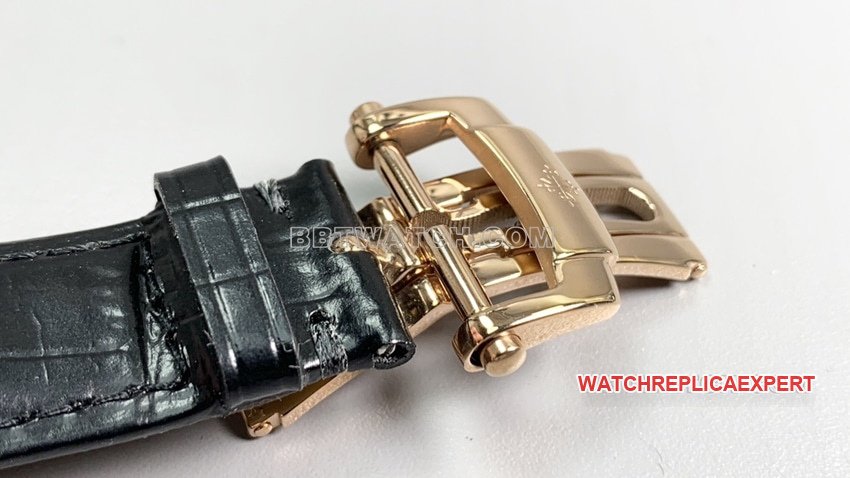 PPLPatek Philippe1:1super clonerose gold hollow plate tourbillonleather strap model clasplive photos