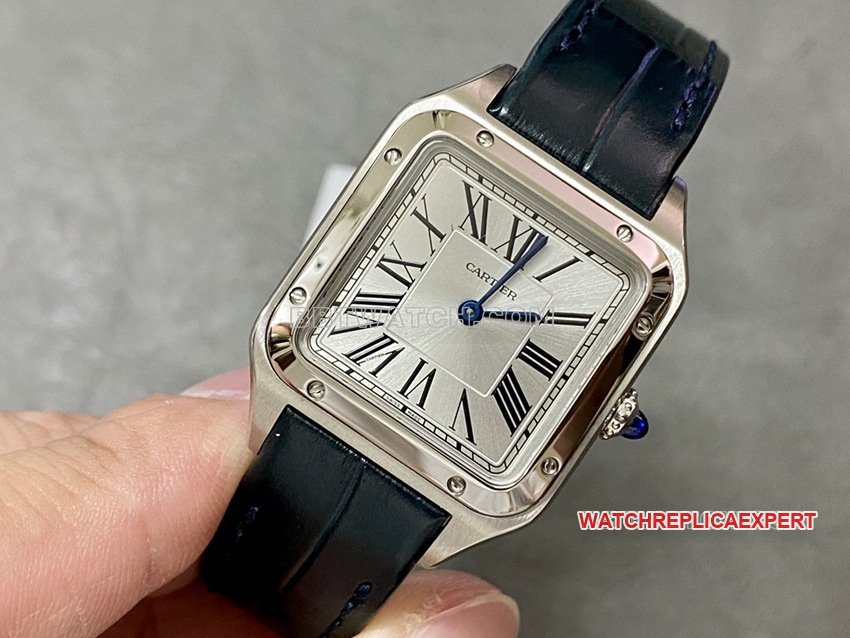 F1 factory Cartier Santos super A super clone silver plate small WSSA0023 front real picture