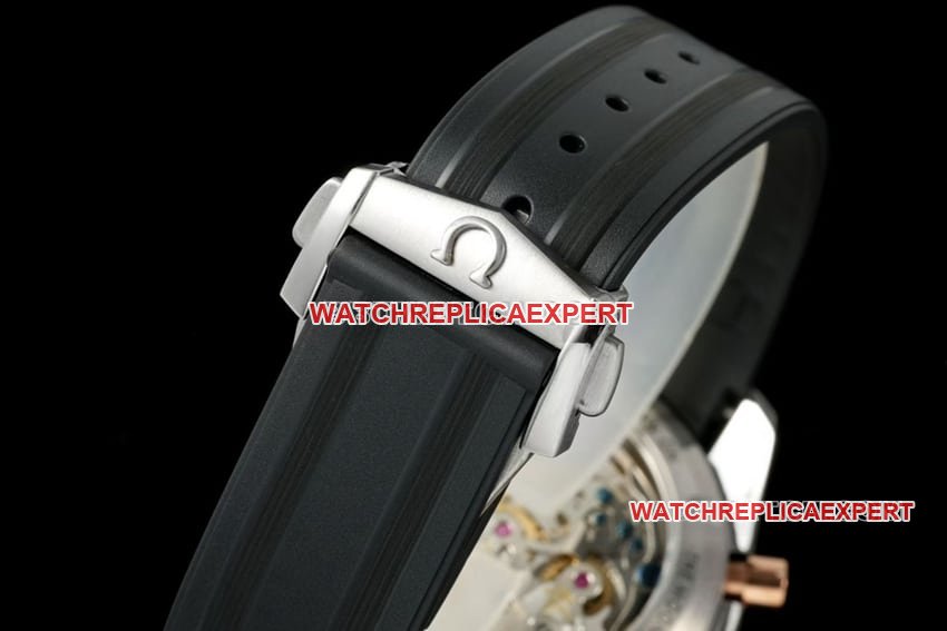 Omega Speedmaster top 1:1 imitation pink gold plate rubber models 310.20.42.50.99.001 strap actual photo