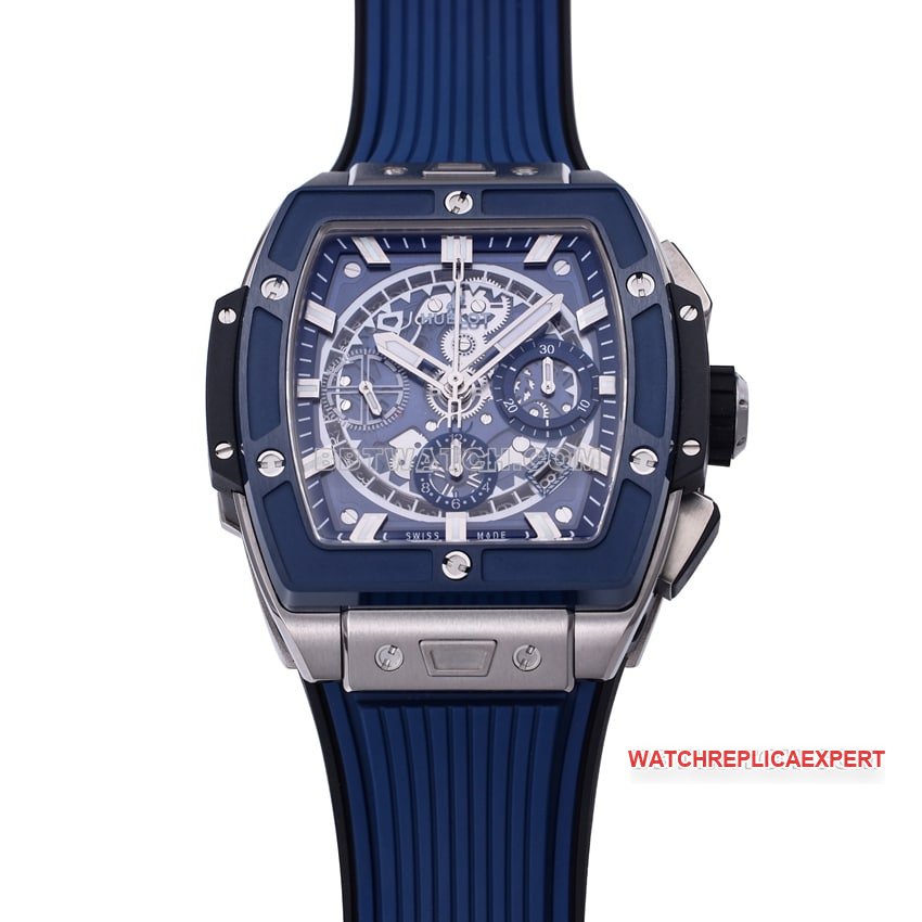 BBF factory Hublot1:1top-tier replica blue hollow plate 642.NL.7170.RXfront live photo