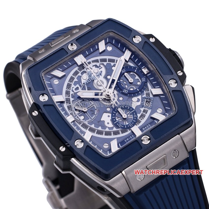BBF factory Hublot1:1top-tier replica blue hollow plate 642.NL.7170.RXfront live photo
