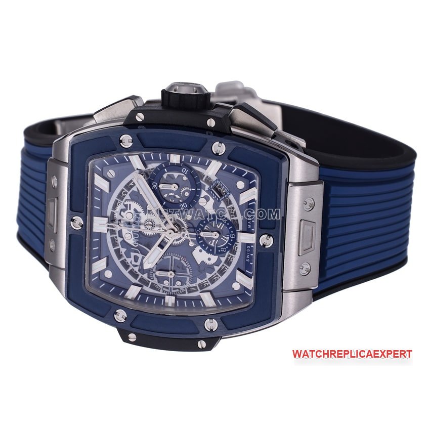 BBF factory Hublot1:1top-tier replica blue hollow plate 642.NL.7170.RXfront live photo