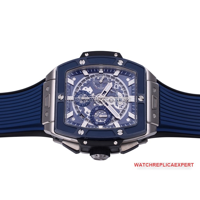 BBF factory Hublot1:1top-tier replica blue hollow plate 642.NL.7170.RXfront live photo
