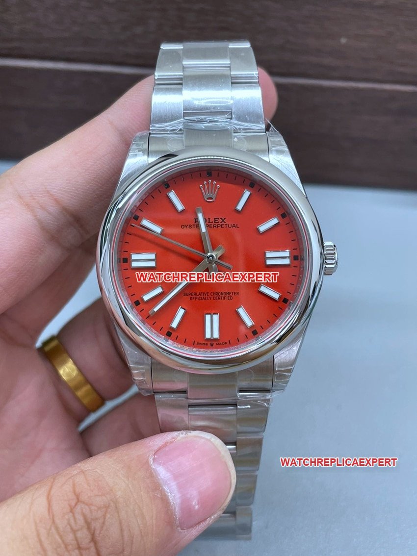 Rolex Oyster Perpetual 41 mm Red Spitfire Dragon VS Factory Super Clone 2024 mechanische Uhr m124300-0007 — detailed review and buying guide | Watch Replica Expert