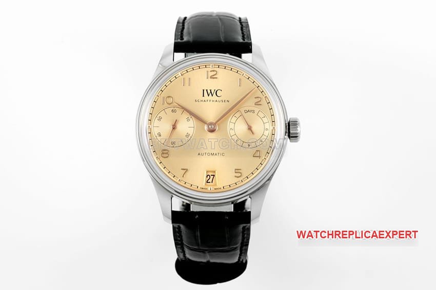 APS 2024 Portugal IW501705 Top 1:1 Super Clone Watch com algarismos arábicos de grande diâmetro e ponteiros em folha de salgueiro — luxury replica watch guide | Watch Replica Expert