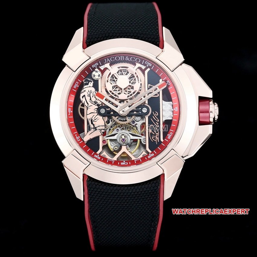 TW Factory Checa Leopard Top Réplica C Luo CR7 Conjunto Mecânico Personalizado Modelos Preto e Vermelho — luxury replica watch guide | Watch Replica Expert