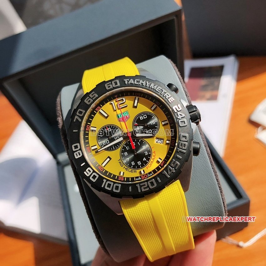 TAG Heuer F1top-tier 1:1super clone yellow plate chronographCAZ101AM.FT8054front live photo