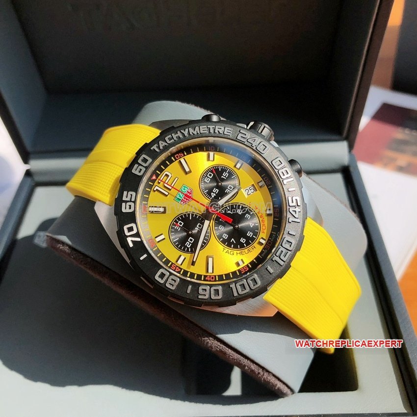 TAG Heuer F1top-tier 1:1super clone yellow plate chronographCAZ101AM.FT8054front live photo
