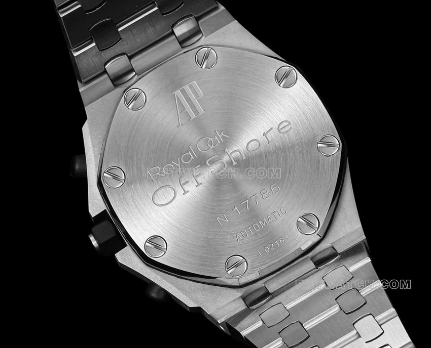 TW factory Audemars PiguetRoyal Oak offshore top-tier 1:1high-quality replica silver white dialsteel bracelet model 26170caseback live photo