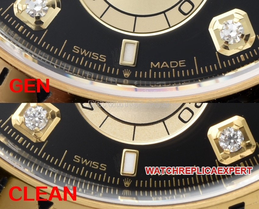 C Factory Rolex Top Replica Watch Daytona Two-Tone Black Dial Diamond Hour Markers 126503 Genuine vs. Fake Comparison Review and Real Photo Shoot