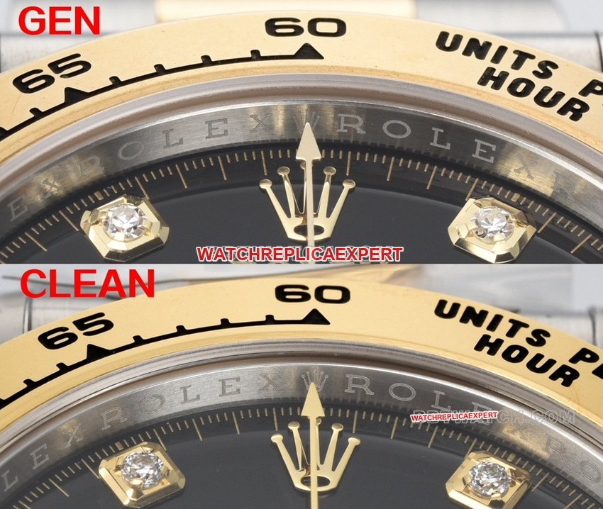 C Factory Rolex Top Replica Watch Daytona Two-Tone Black Dial Diamond Hour Markers 126503 Genuine vs. Fake Comparison Review and Real Photo Shoot