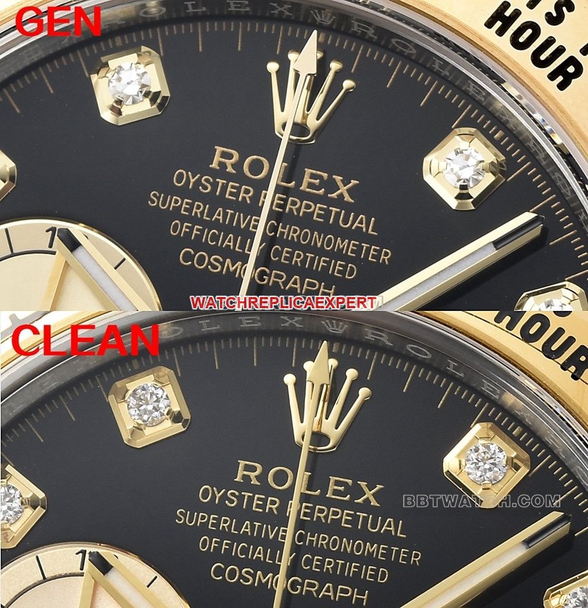 C Factory Rolex Top Replica Watch Daytona Two-Tone Black Dial Diamond Hour Markers 126503 Genuine vs. Fake Comparison Review and Real Photo Shoot