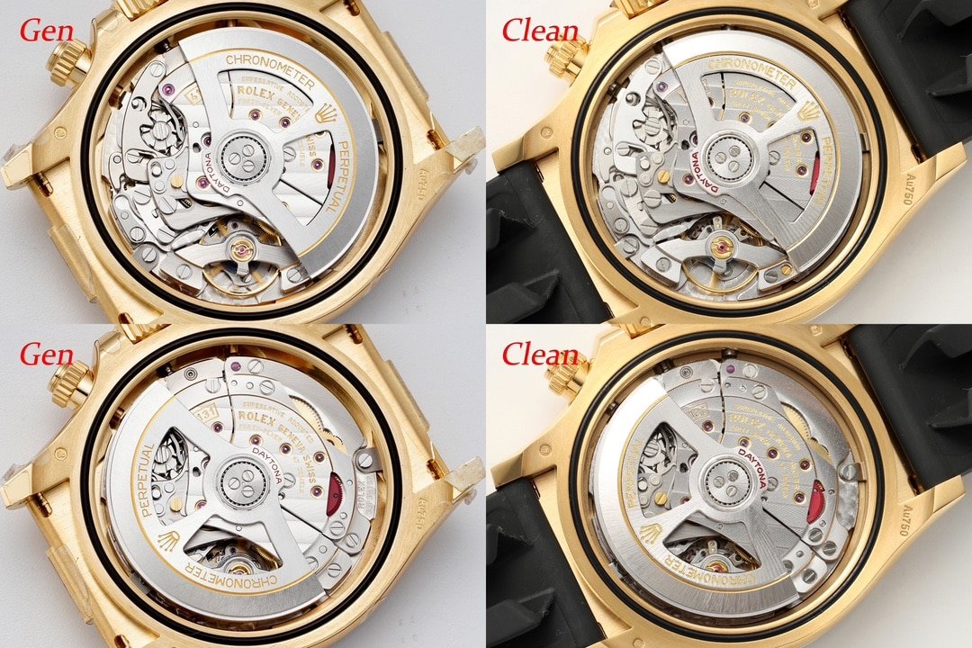 C Factory Rolex Top Replica Daytona 4131 Stephen Chow 126518 Real vs. Fake Comparison Review Movement Actual Shots