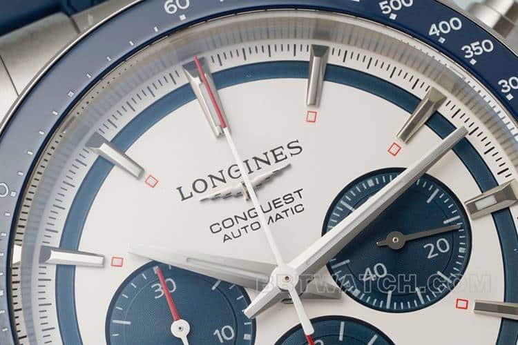 AFLongines Concast stop-tier 1:1high-quality replica silver gray dial rubber model L3.835.4.98.9front live photo