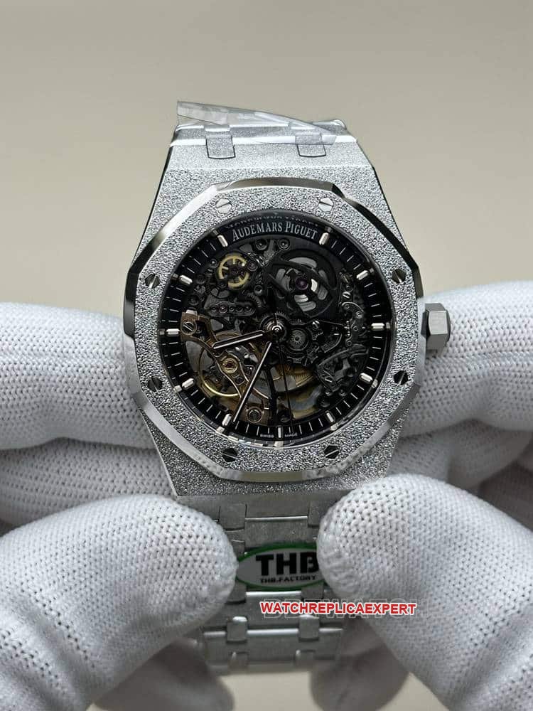 Audemars Piguet Royal Oak 15407 1:1 Super A Fine Imitação Cinza Escuro Esqueleto Mostrador Relógio Mecânico com Pulseira de Aço — luxury replica watch guide | Watch Replica Expert