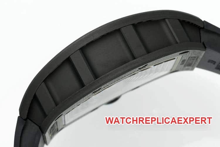 APSRichard Mille1:1super clone carbon fiber case black rubber model RM055side live photo