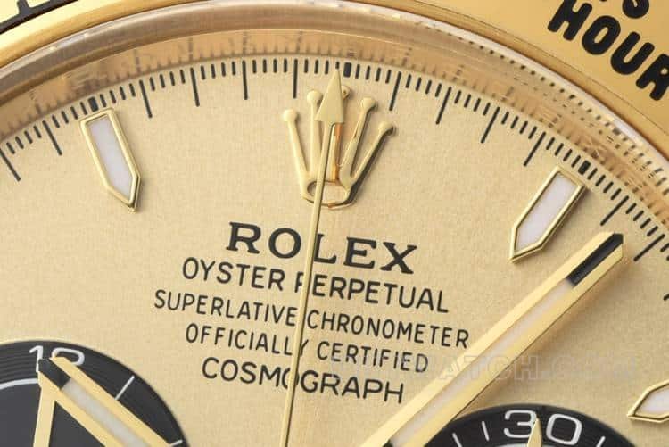 CleanRolexDaytonasuper clone gold plate 4131steel bracelet model 126508front live photo