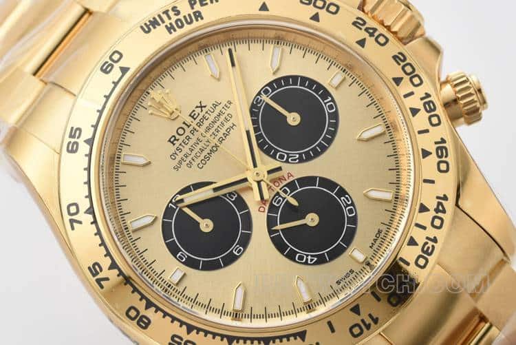 CleanRolexDaytonasuper clone gold plate 4131steel bracelet model 126508front live photo