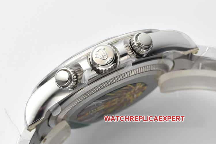 CleanRolexDaytonatop-tier 1:1high-quality replica cement gray 4131steel bracelet model 126509side live photo