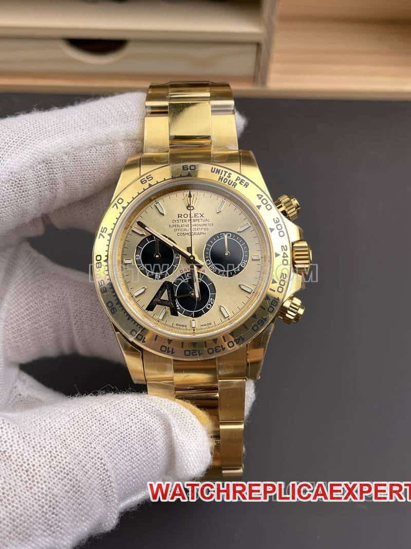 VS Rolex Daytona 1:1 Super A Super Clone Gold Zifferblatt 4131 Mechanisches Uhrwerk 126508 — luxury replica watch guide | Watch Replica Expert